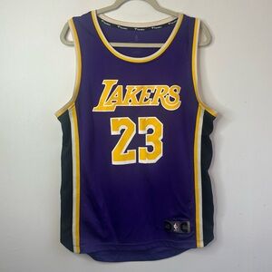 Lakers LeBron James #23 Purple Fanatics Men’s Basketball NBAJersey Size M Medium